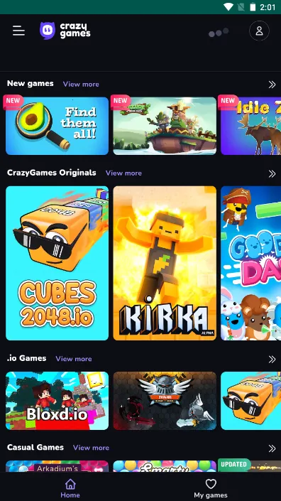 CrazyGames(��Ϸ����ƽ̨)v1.4 ��׿���ͼ